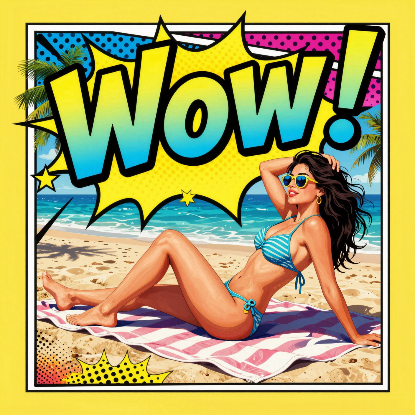 Pop art pixels example